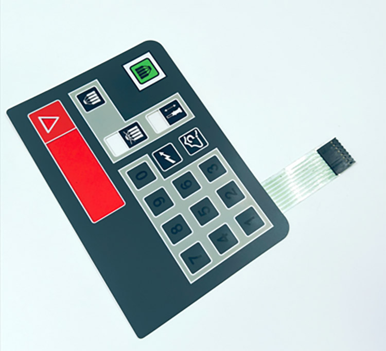 Tipos de teclado de troca de membrana Faça feedback tátil
