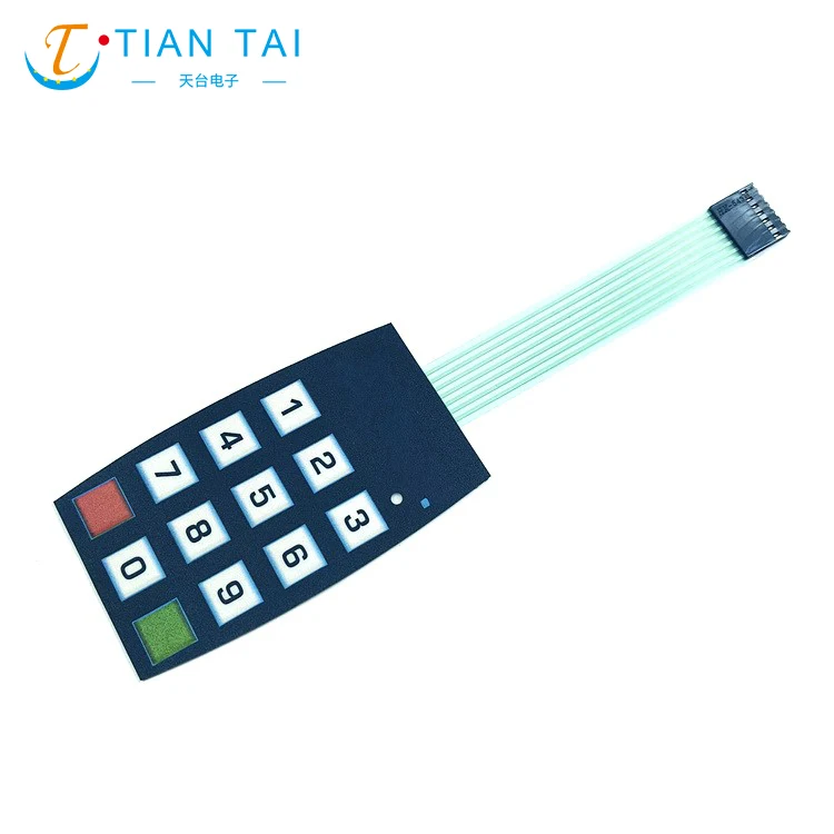Teclado da membrana da matriz 3 x 4