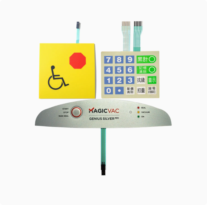 Interruptor de membrana flexível de PVC